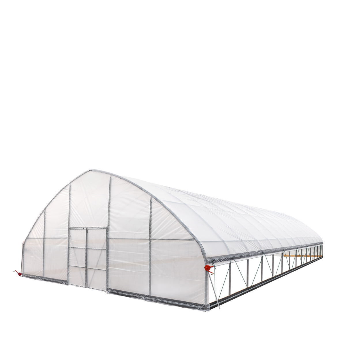 TMG Industrial 30’ x 60’ Tunnel Greenhouse Grow Tent w/6 Mil Clear EVA Plastic Film, Cold Frame, Hand Crank Roll-Up Sides, Peak Ceiling Roof, TMG-GH3060