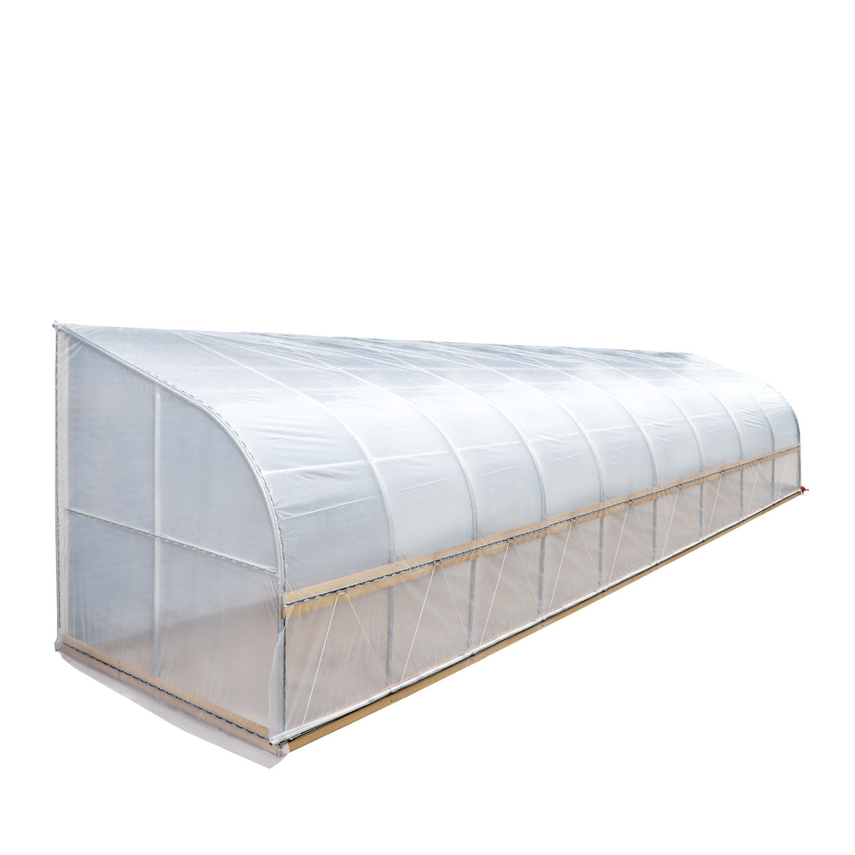 TMG Industrial 10’ x 40’ Lean-To Greenhouse Grow Tent w/6 Mil Clear EVA Plastic Film, Cold Frame, Hand Crank Roll-Up Side, 6-½’ Sidewall, TMG-GHL1040