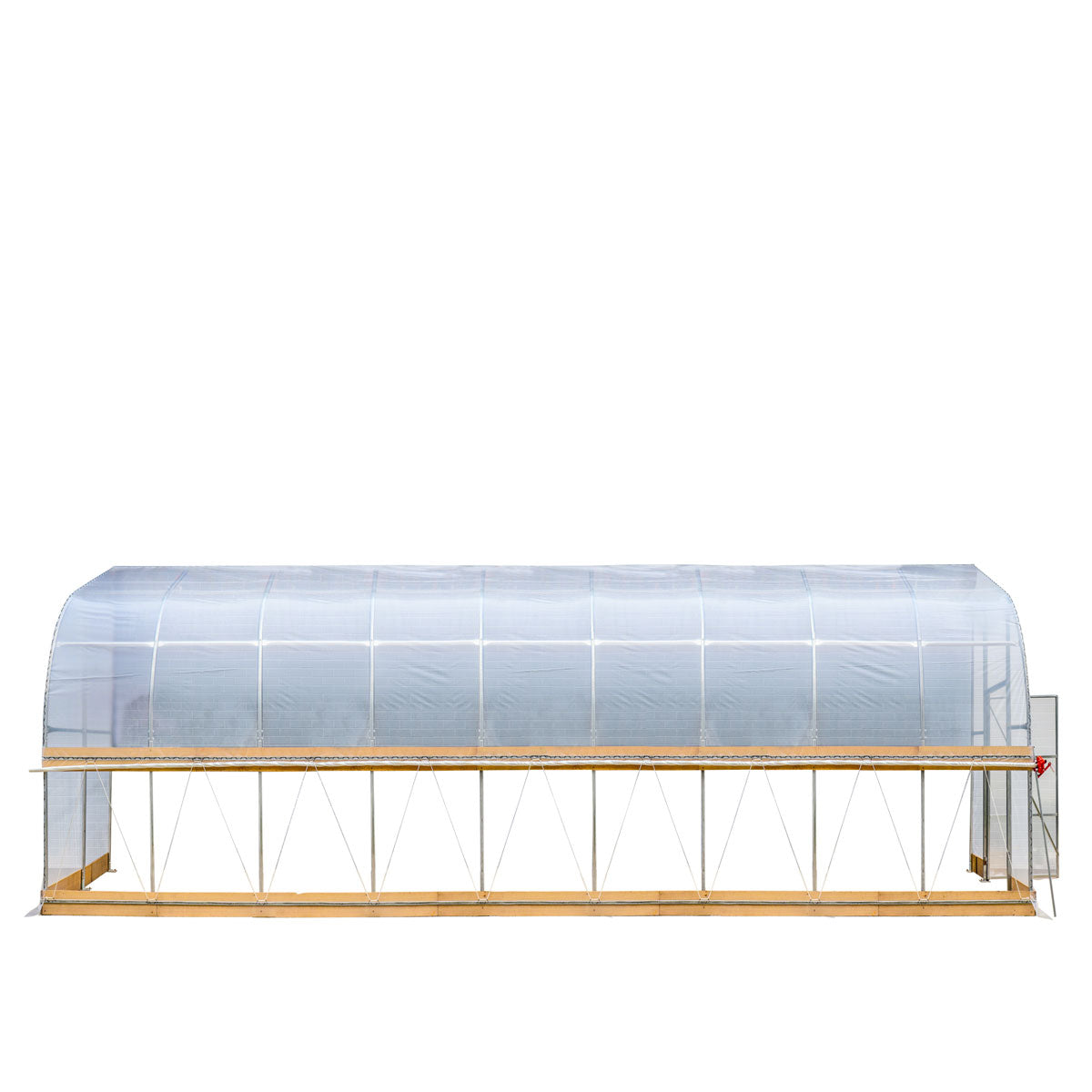 TMG Industrial 10’ x 40’ Lean-To Greenhouse Grow Tent w/6 Mil Clear EVA Plastic Film, Cold Frame, Hand Crank Roll-Up Side, 6-½’ Sidewall, TMG-GHL1040
