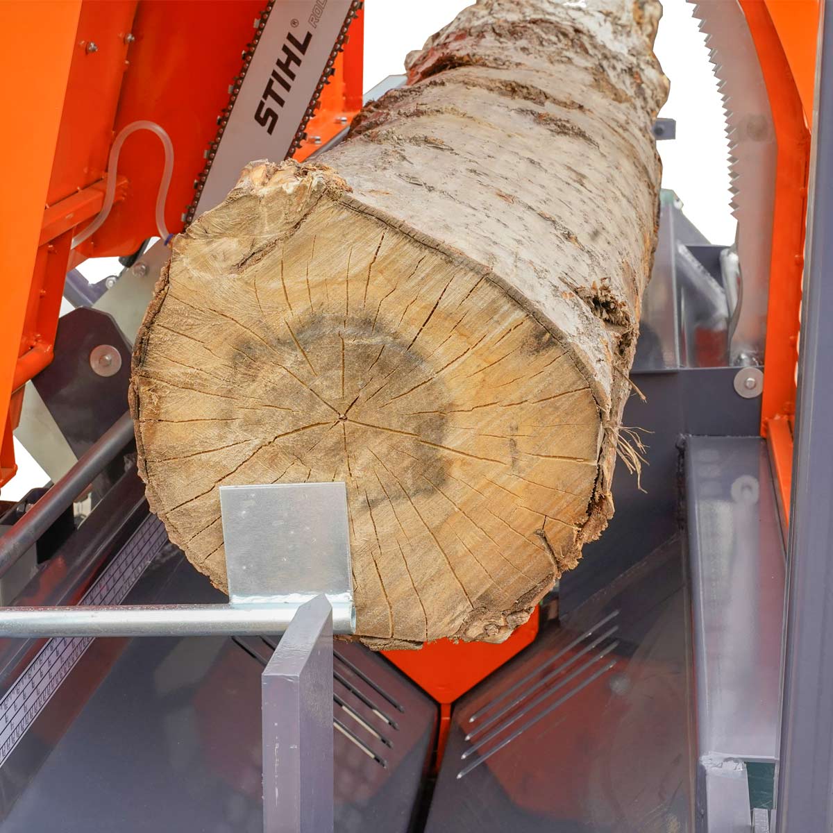 TMG Industrial Firewood Log Splitter Processor Conveyor, 24" x 15" Log Capacity, 14 HP Kohler Engine, 18” STIHL Chainsaw, TMG-GLS20
