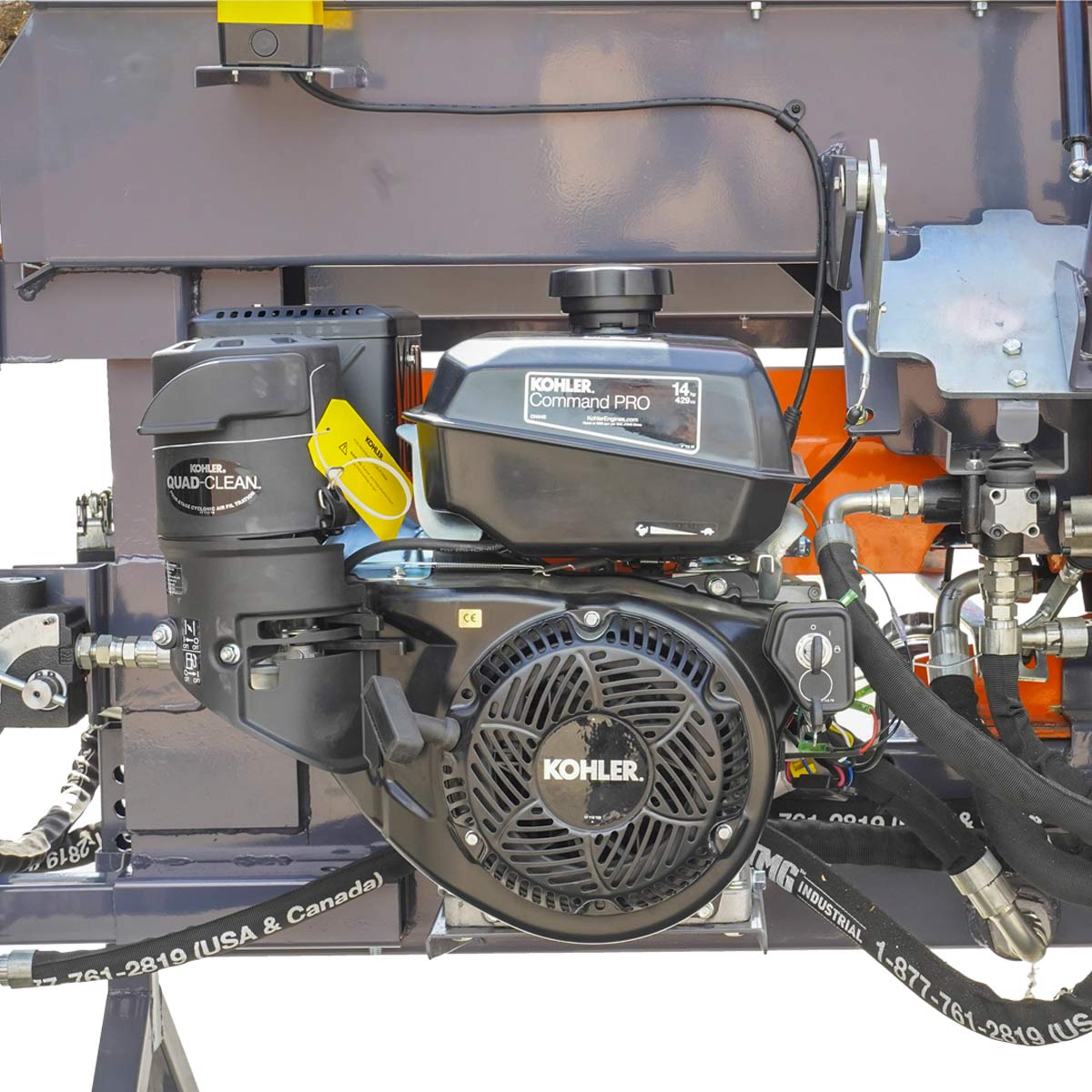 TMG Industrial Firewood Log Splitter Processor Conveyor, 24" x 15" Log Capacity, 14 HP Kohler Engine, 18” STIHL Chainsaw, TMG-GLS20