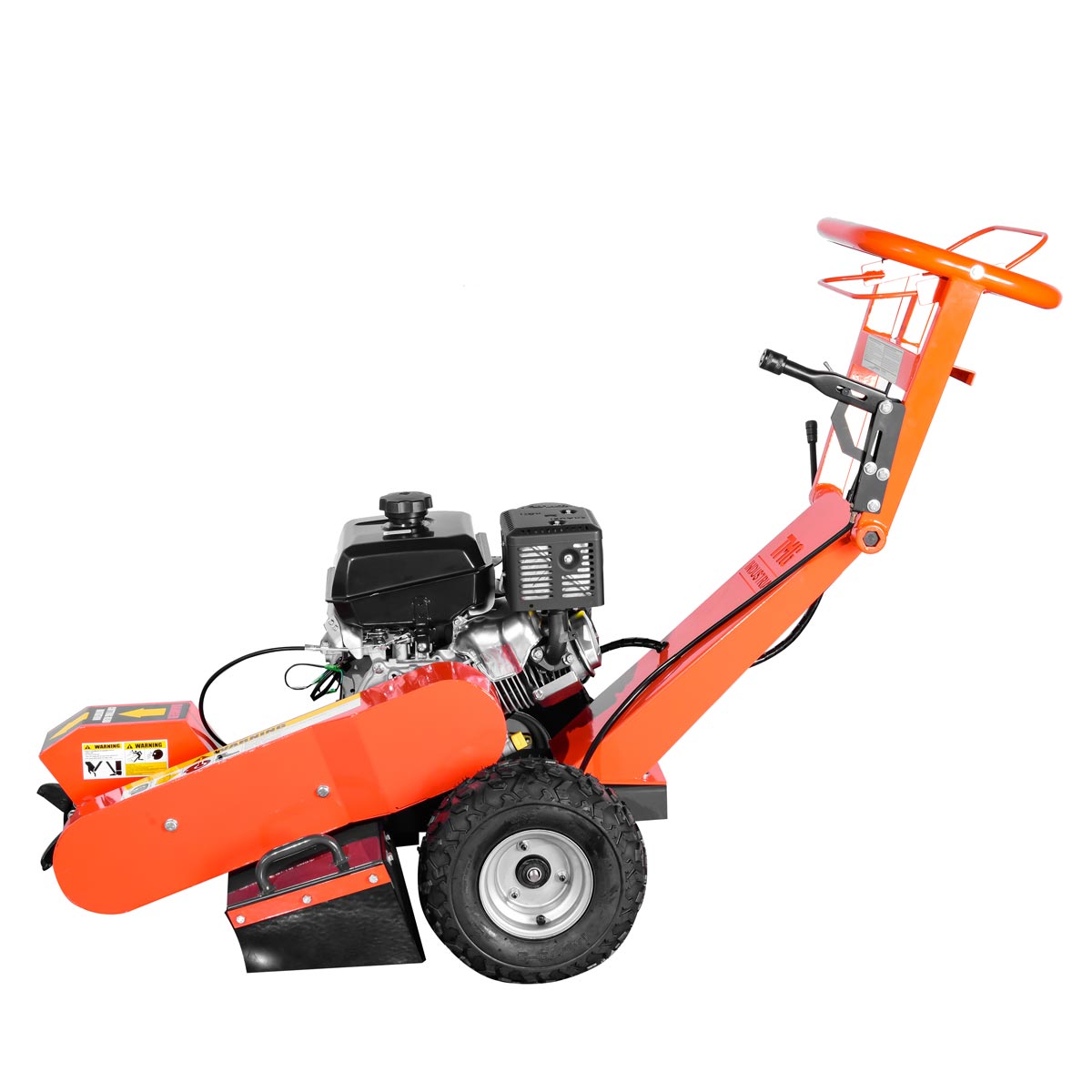 TMG Industrial Walk-Behind Kohler Powered Stump Grinder, 9 Carbide Teeth, 24” Cutting Capacity, 14 HP Gasoline Engine, TMG-GSG9