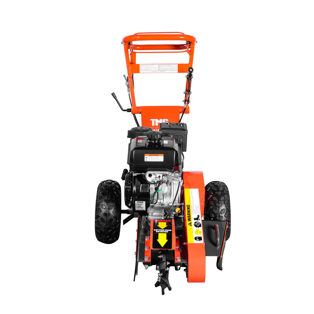 TMG Industrial Walk-Behind Kohler Powered Stump Grinder, 9 Carbide Teeth, 24” Cutting Capacity, 14 HP Gasoline Engine, TMG-GSG9