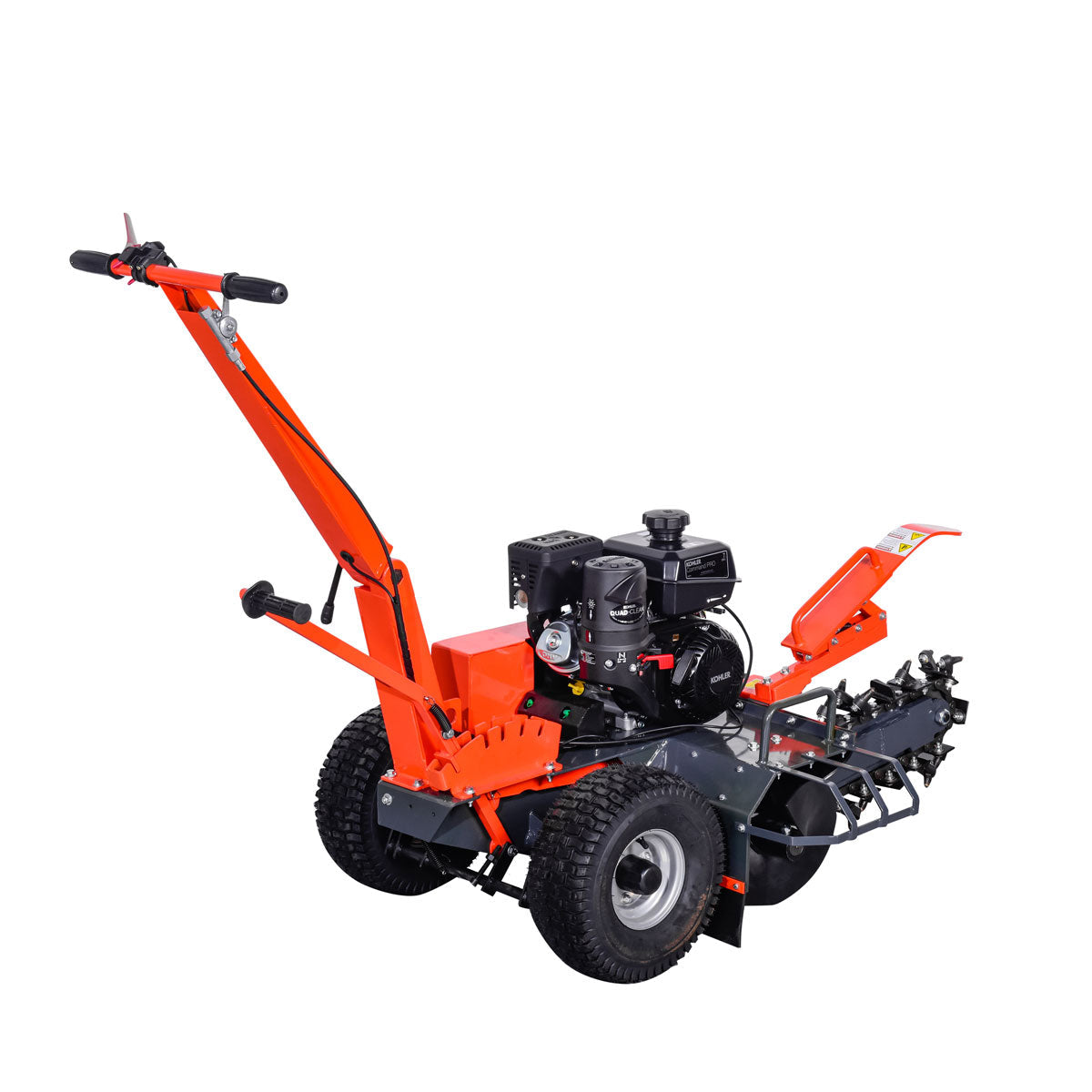 TMG Industrial 18” Kohler Powered Trenching Machine, 4” Trench Width, 18” Trench Depth, 7 HP Gasoline Engine, Auto-Feed Auger, TMG-GT418