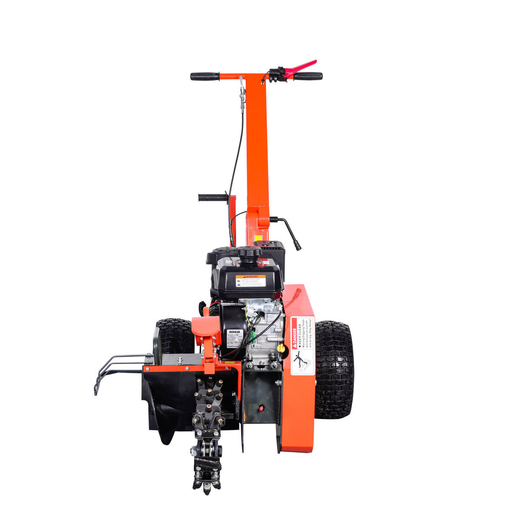 TMG Industrial 18” Kohler Powered Trenching Machine, 4” Trench Width, 18” Trench Depth, 7 HP Gasoline Engine, Auto-Feed Auger, TMG-GT418