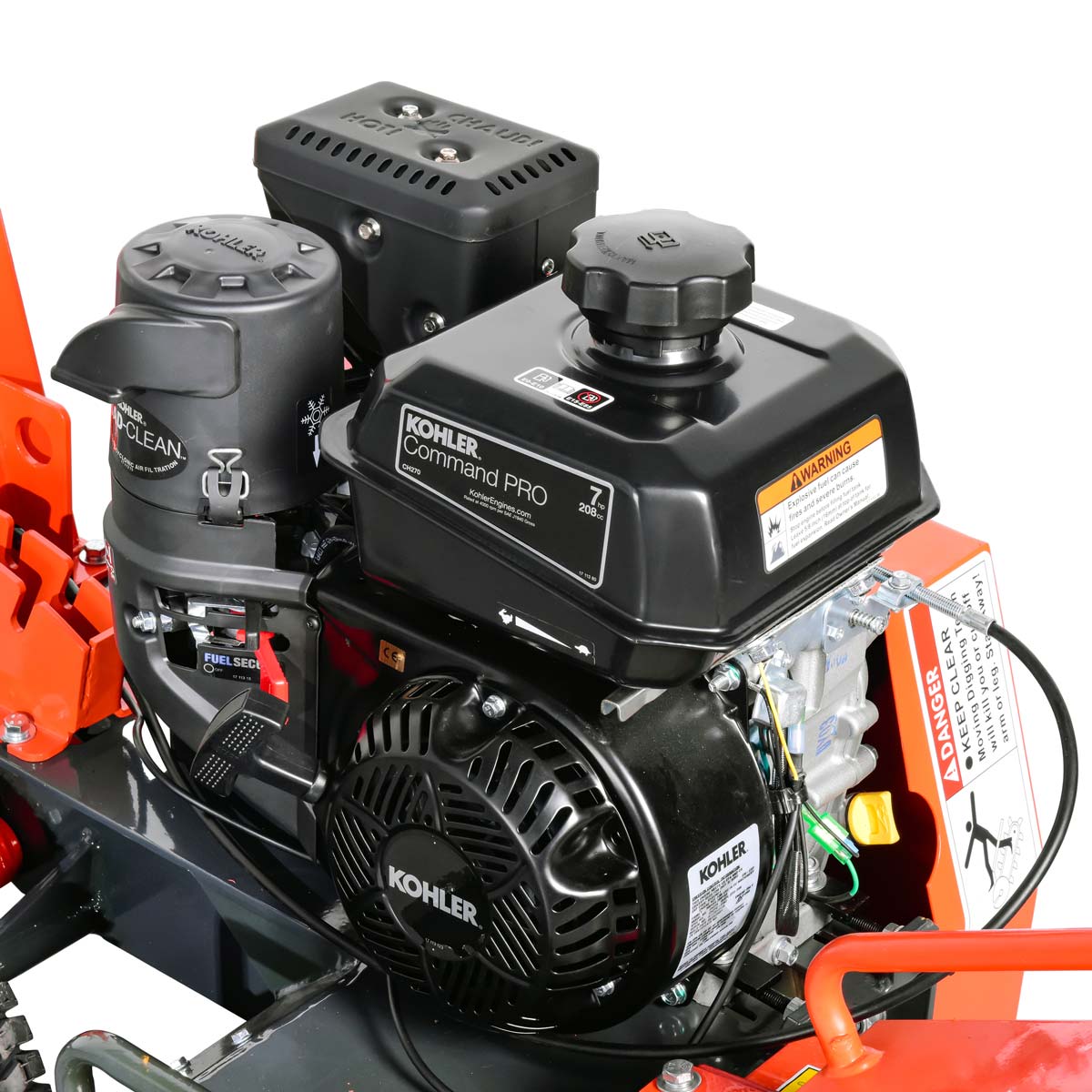 TMG Industrial 18” Kohler Powered Trenching Machine, 4” Trench Width, 18” Trench Depth, 7 HP Gasoline Engine, Auto-Feed Auger, TMG-GT418