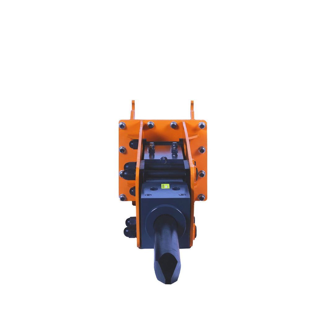 TMG Industrial 4-7 Ton Excavator/Backhoe Hydraulic Hammer Breaker, Quick Change (Q/C) Lugging, 2-3/4” Moil Point Chisel, 600 J Impact Energy, TMG-HB70Q