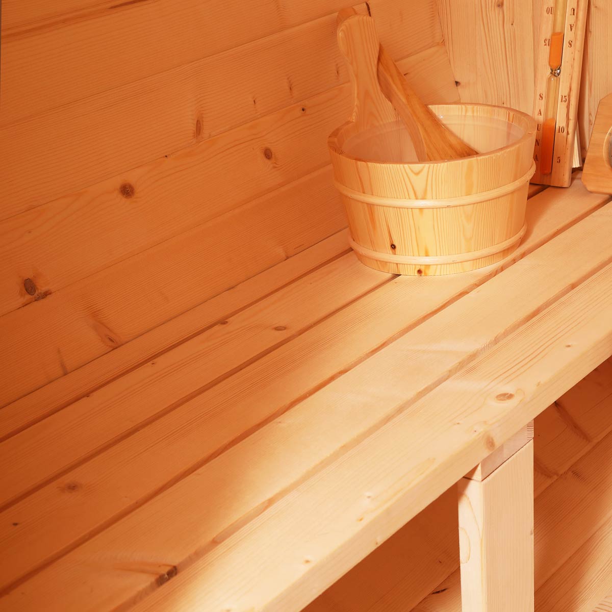TMG LIVING Outdoor Rustic Cedar Barrel Sauna, Three Person, Tempered Glass Door, TMG-LSN42