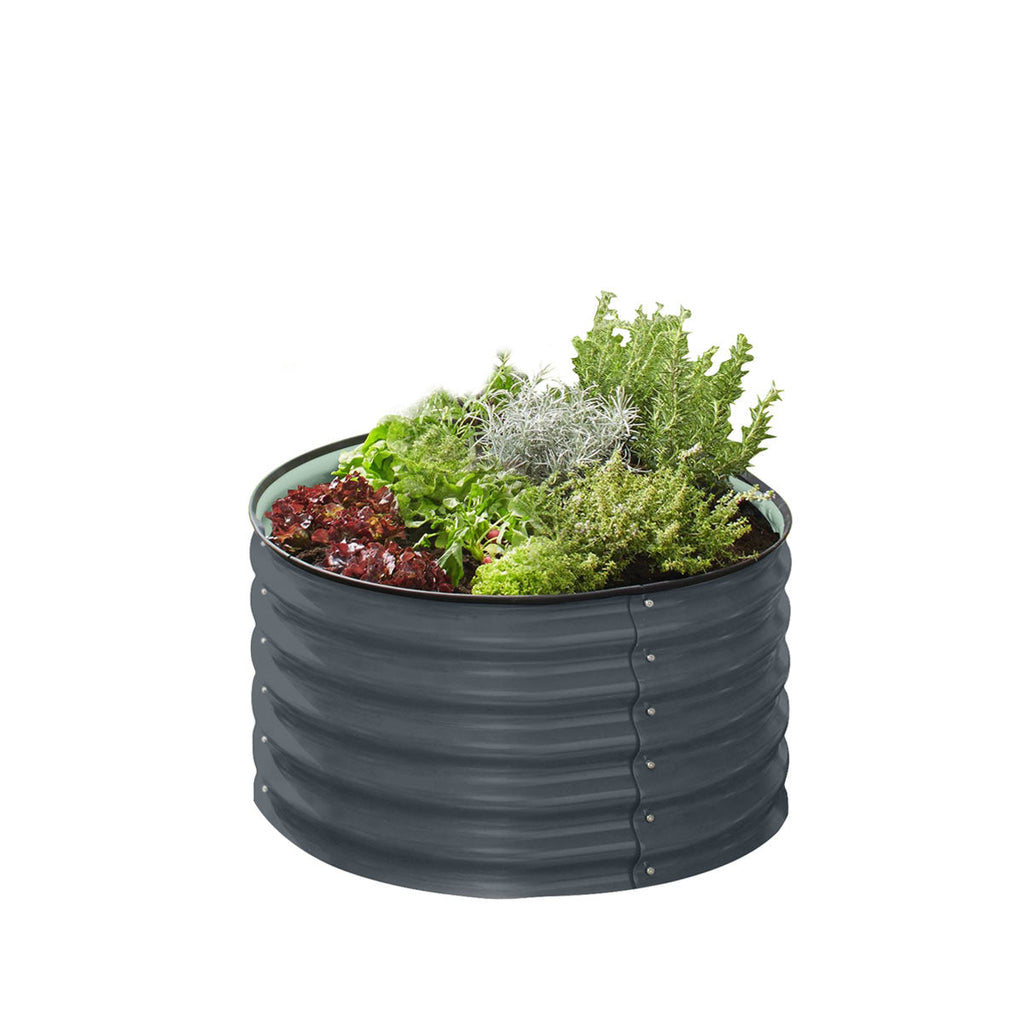 TMG Industrial Metal Raised Garden Bed Kit, 9-In-1 Modular Design, 18” Tall, Galvanized & Powder Coated, Rubber Edging, TMG-MGB96