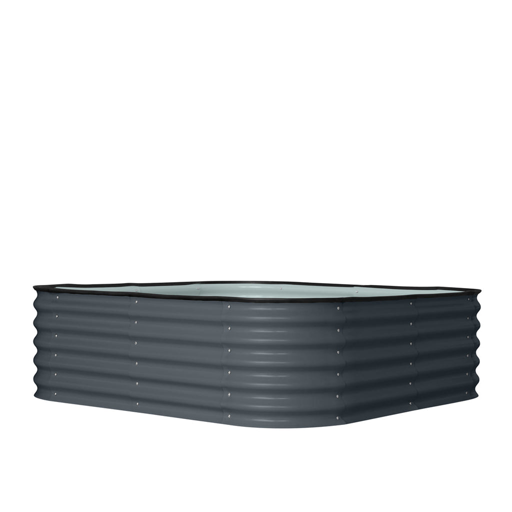 TMG Industrial Metal Raised Garden Bed Kit, 9-In-1 Modular Design, 18” Tall, Galvanized & Powder Coated, Rubber Edging, TMG-MGB96