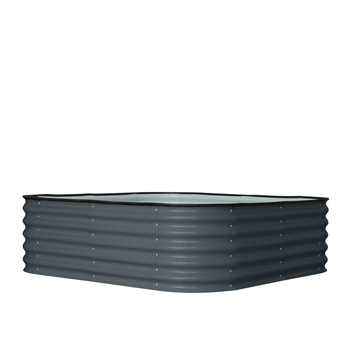 TMG Industrial Metal Raised Garden Bed Kit, 9-In-1 Modular Design, 18” Tall, Galvanized & Powder Coated, Rubber Edging, TMG-MGB96