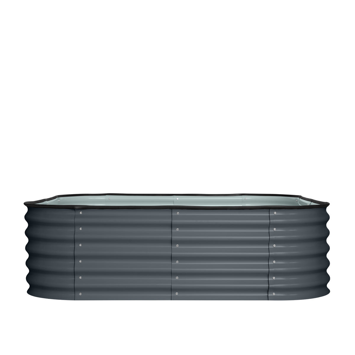TMG Industrial Metal Raised Garden Bed Kit, 9-In-1 Modular Design, 18” Tall, Galvanized & Powder Coated, Rubber Edging, TMG-MGB96