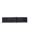 TMG Industrial 30-ft Driveway Privacy Sliding Wrought Iron Gate, Fully Welded Structure & Panels, In-Ground Rail Track, TMG-MGS30