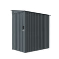 TMG Industrial 3’ x 6’ Galvanized Metal Pent Shed, 29 GA Corrugated Metal, 75“ Upper edge, TMG-MS0306