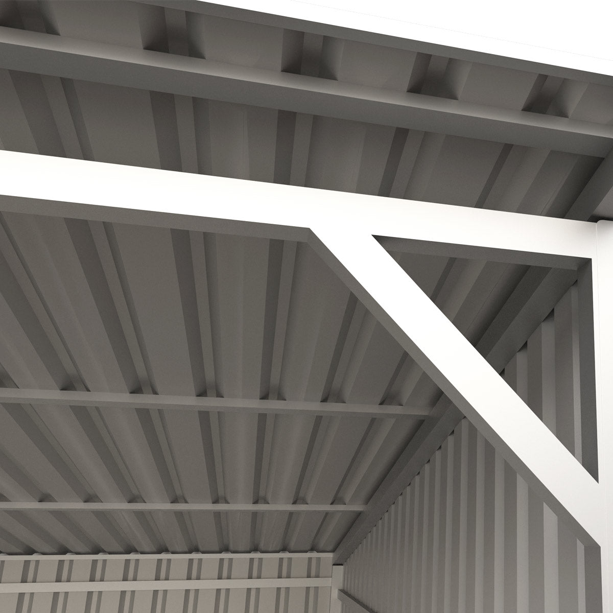 TMG Industrial 12’ x 20’ Galvanized Metal Livestock Shed, 240 Sq-Ft, 27 GA Corrugated Panels, Sliding Skid Mount, TMG-MS1220L