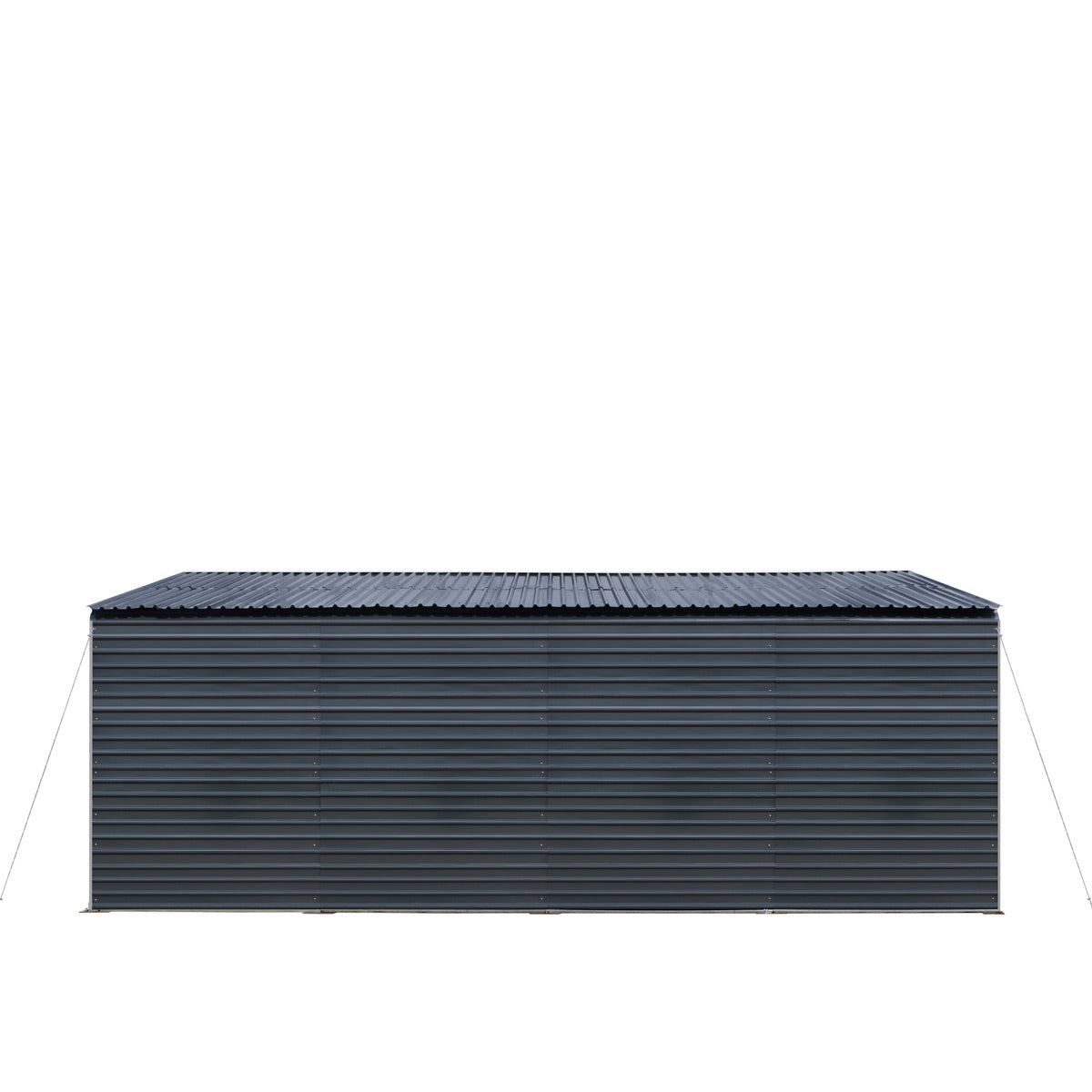 TMG Industrial 20’ x 20’ Metal Shed Carport, 10’ Enclosed Sidewalls, 400 Sq-Ft, 27 GA Corrugated Panels, TMG-MSC2020F