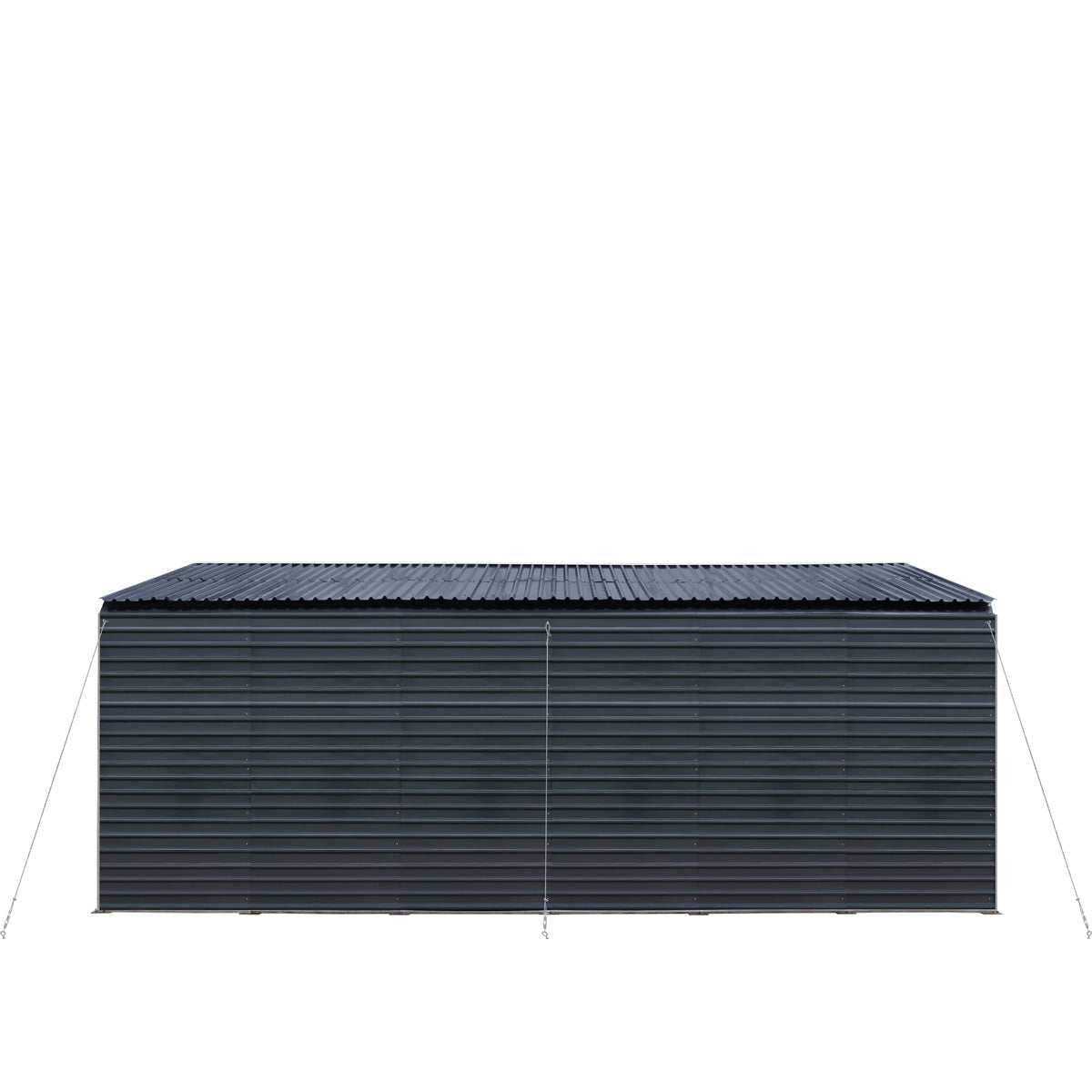 TMG Industrial 20’ x 30’ Metal Shed Carport, 10’ Enclosed Sidewalls, 600 Sq-Ft, 27 GA Corrugated Panels, TMG-MSC2030F