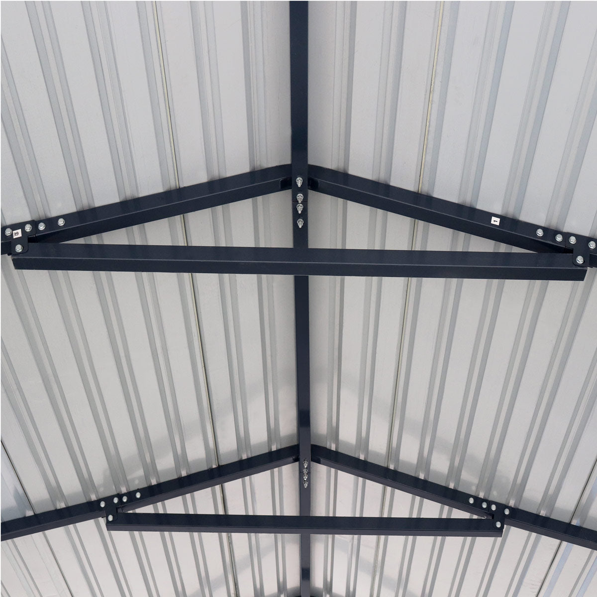 TMG Industrial 20’ x 30’ Livestock Corral Panel Metal Shed, 7’ Sidewall Height, 5’ Corral Panel Height, 600 Sq-Ft, 27 GA Corrugated Panels, TMG-MS2030LC