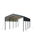 TMG Industrial 12’ x 20’ Metal Shed Carport with 8’ Open Sidewalls, TMG-MSC1220