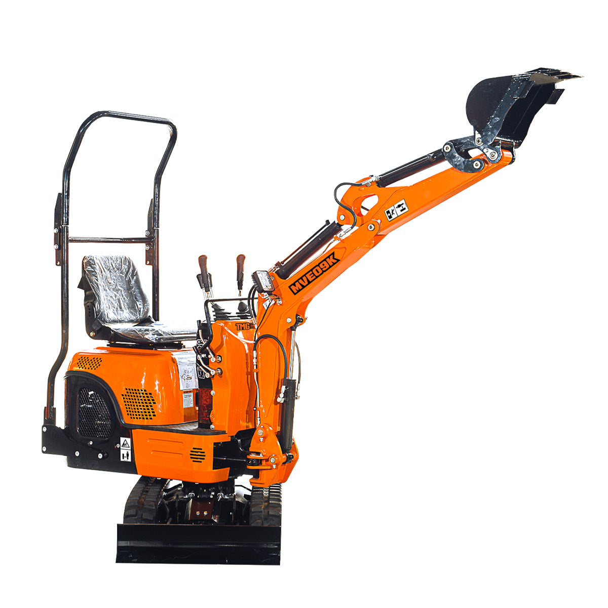 TMG Industrial Kohler Powered Mini Compact Excavator, Eaton Hydraulic Motor, 360° Rotation, 11" Bucket Included, TMG-MVE09K