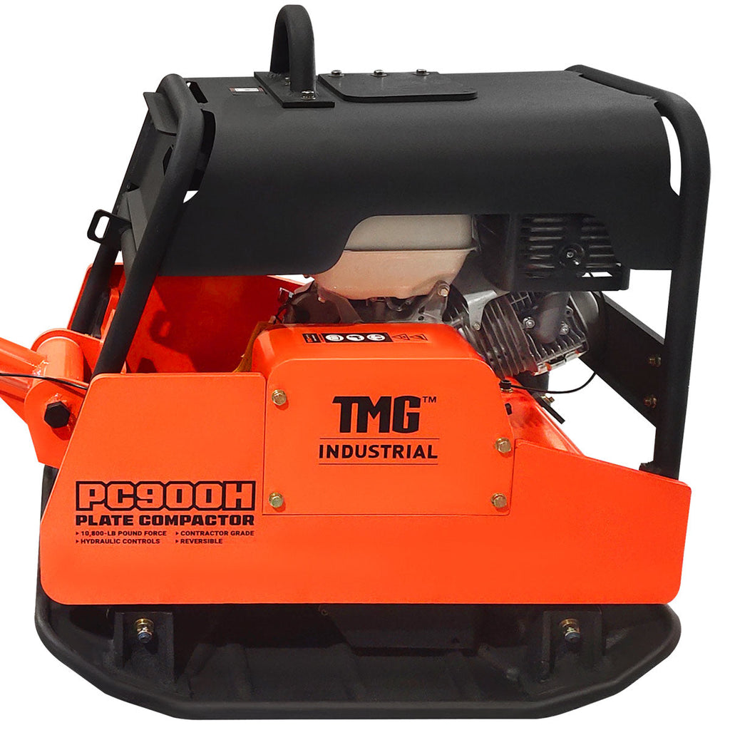 TMG Industrial 10,800-lb Reversible Hydraulic Plate Compactor, 13 HP Honda GX390 Engine, 400-kg Net Weight , Hydraulic Control, TMG-PC900H