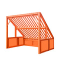 TMG Industrial 10’ Heavy Duty Static Grizzly Rock Screen, Adjustable Bolt-On Deck Bars, 4” x 4” I-Beams, 5000 lb Load Capacity, TMG-RS10