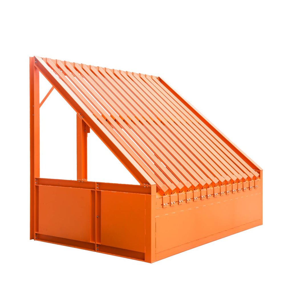 TMG Industrial 10’ Heavy Duty Static Grizzly Rock Screen, Adjustable Bolt-On Deck Bars, 4” x 4” I-Beams, 5000 lb Load Capacity, TMG-RS10