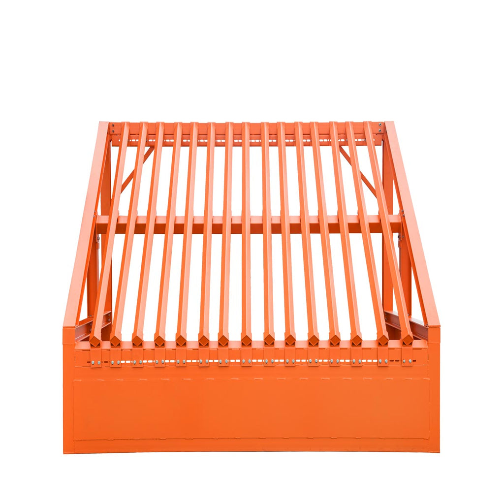 TMG Industrial 10’ Heavy Duty Static Grizzly Rock Screen, Adjustable Bolt-On Deck Bars, 4” x 4” I-Beams, 5000 lb Load Capacity, TMG-RS10