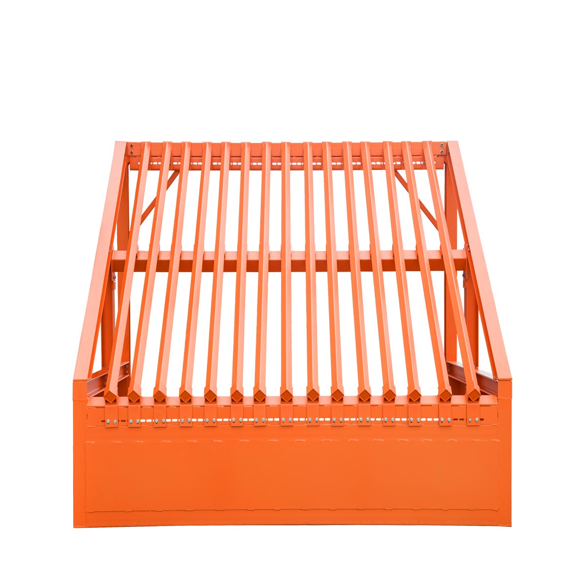 TMG Industrial 10’ Heavy Duty Static Grizzly Rock Screen, Adjustable Bolt-On Deck Bars, 4” x 4” I-Beams, 5000 lb Load Capacity, TMG-RS10