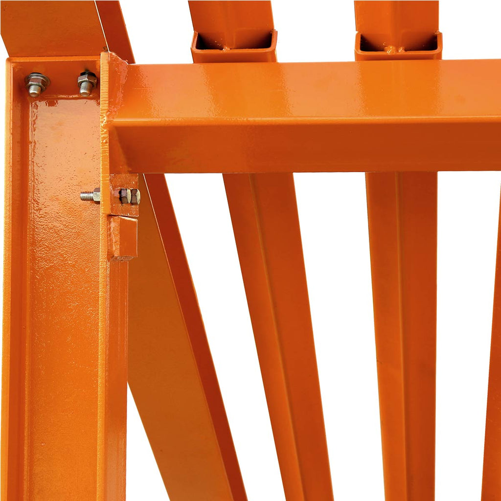 TMG Industrial 12’ Heavy Duty Static Grizzly Rock Screen, Adjustable Bolt-On Deck Bars, 4” x 4” I-Beams, 5000 lb Load Capacity, TMG-RS12