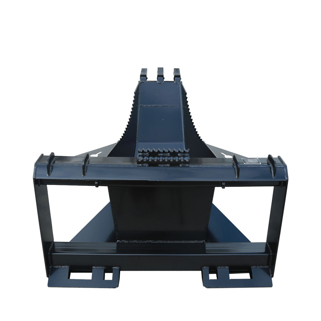 TMG Industrial 50” Skid Steer Stump Bucket w/Universal Quick Attach Mount, Bolt-On Cutting Teeth, Curved Bottom, Reverse Curled Ripper Teeth, TMG-SB50