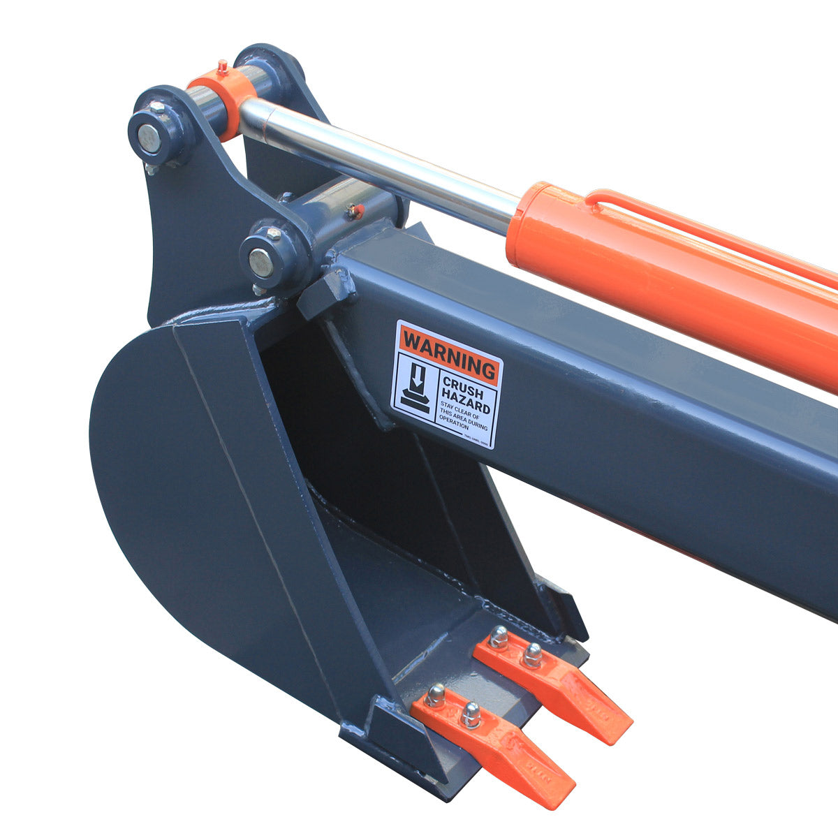 TMG Industrial Skid Steer Backhoe Attachment, 12” Bucket Included, 30-60 HP Carriers, 59” Digging Depth, TMG-SBH45