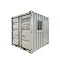 TMG Industrial 9' Site Storage Steel Container, Bi-parting Front Door, Side Entry Man Door, Security Bar Window, TMG-SC09