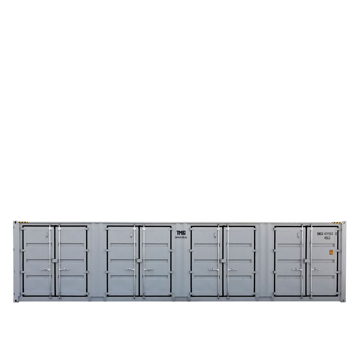 TMG Industrial 40' High Cube Side-Open Shipping Container, One Way Use, Security Lock Boxes, Ocean Sea Can Standards, TMG-SC40S
