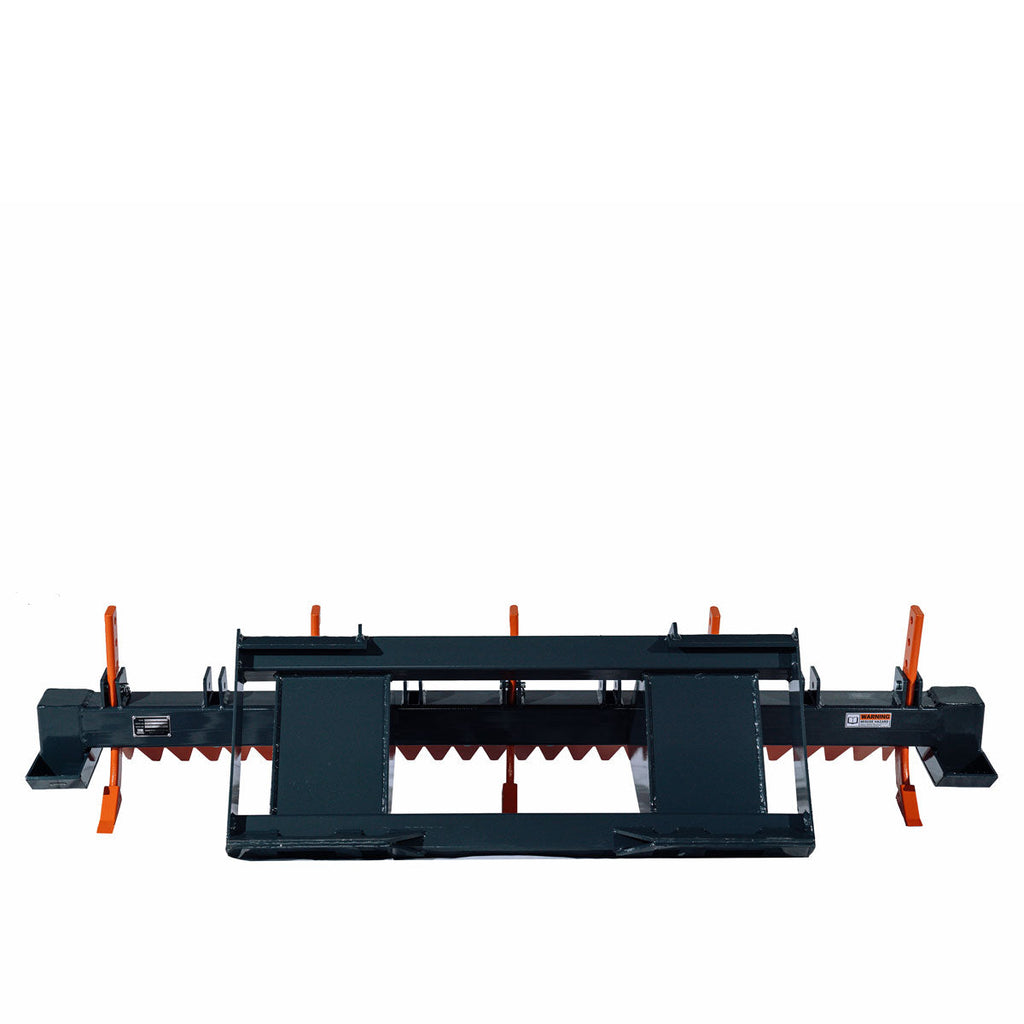 TMG Industrial 72” Skid Steer Land Ripper w/Rake Comb, Scarifier, Dethatcher, Forward & Reverse, Depth Adjustable Ripping Teeth, TMG-SLR72