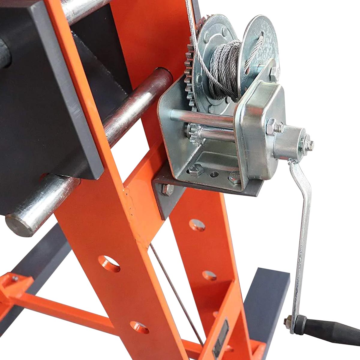 TMG Industrial 75 Ton Capacity Hydraulic Shop Press, Heavy Duty Pressing, Fully Welded H-Frame, Air & Manual Dual Operation, TMG-SP75