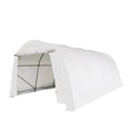 TMG Industrial 12’ x 20’ Car Shelter w/Rounded Roof & Heavy-Duty 11 OZ PE Fabric Cover, Galvanized Steel Frame, Roll-Up Doors, TMG-ST1220R