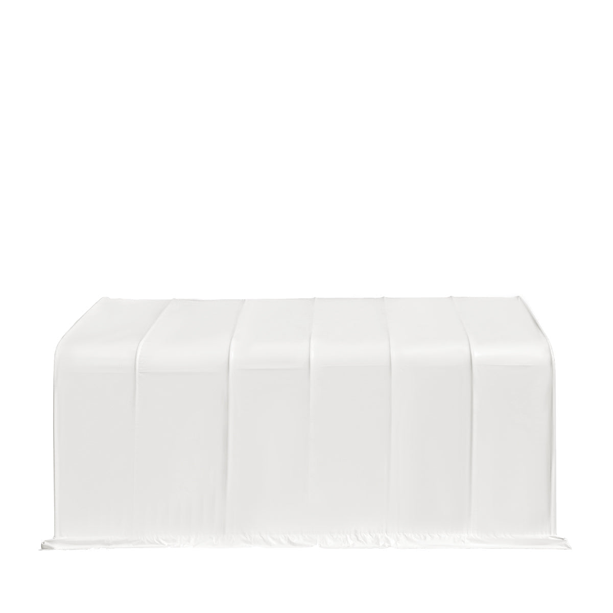TMG Industrial 18’ x 30’ RV/Motorhome Storage Shelter, 17 oz PVC Fabric Cover, Front Roll-Up Door, Enclosed Rear Wall, 3-Layer Galvanized Steel Frame, 13’ Straight Sidewalls, TMG-ST1830
