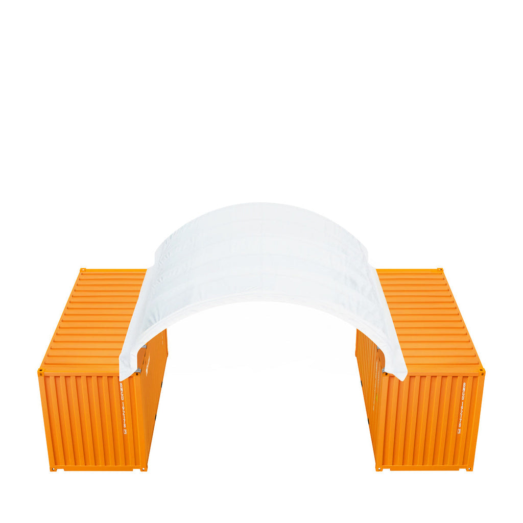 TMG Industrial 20' x 20' PE Fabric Container Shelter, Fire Retardant, Water Resistant, UV Protected, TMG-ST2021CE(Previously ST2020C)