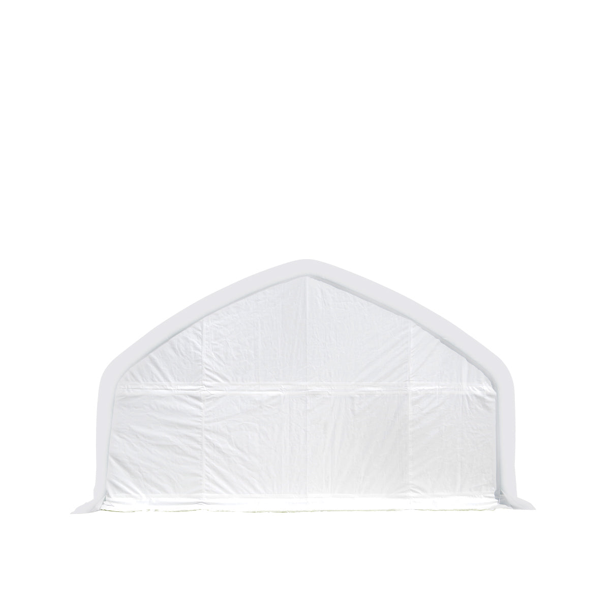 TMG Industrial 20' x 30' Straight Wall Peak Ceiling Storage Shelter with Heavy Duty 17 oz PVC Cover & Drive Through Door, TMG-ST2031V (Previously ST2030V)