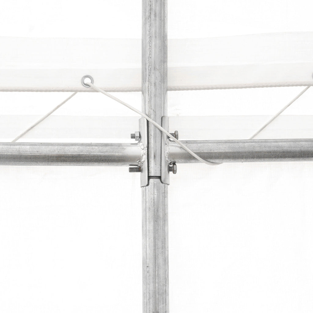 TMG Industrial 20' x 40' Straight Wall Peak Ceiling Storage Shelter with Heavy Duty 17 oz PVC Cover & Drive Through Door, TMG-ST2041V (Previously ST2040V)