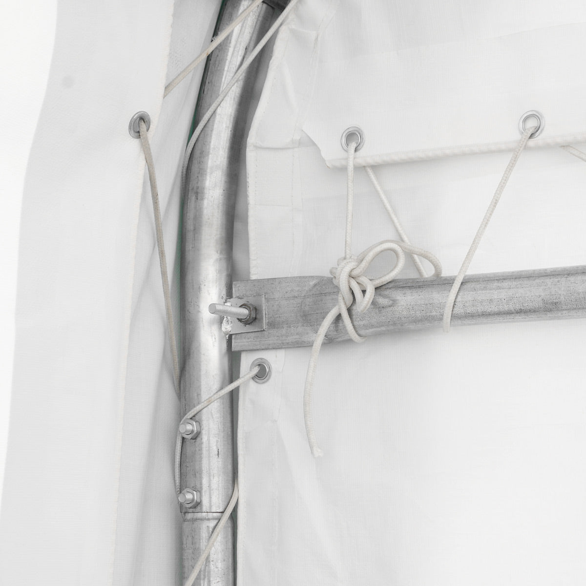 TMG Industrial 20' x 40' Straight Wall Peak Ceiling Storage Shelter with Heavy Duty 17 oz PVC Cover & Drive Through Door, TMG-ST2041V (Previously ST2040V)