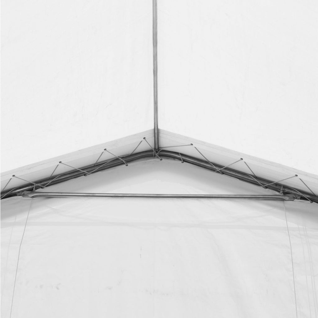 TMG Industrial 30' x 60' Peak Ceiling Storage Shelter with Heavy Duty 11 oz PE Cover & Drive Through Doors, TMG-ST3060E(Previously ST3060)