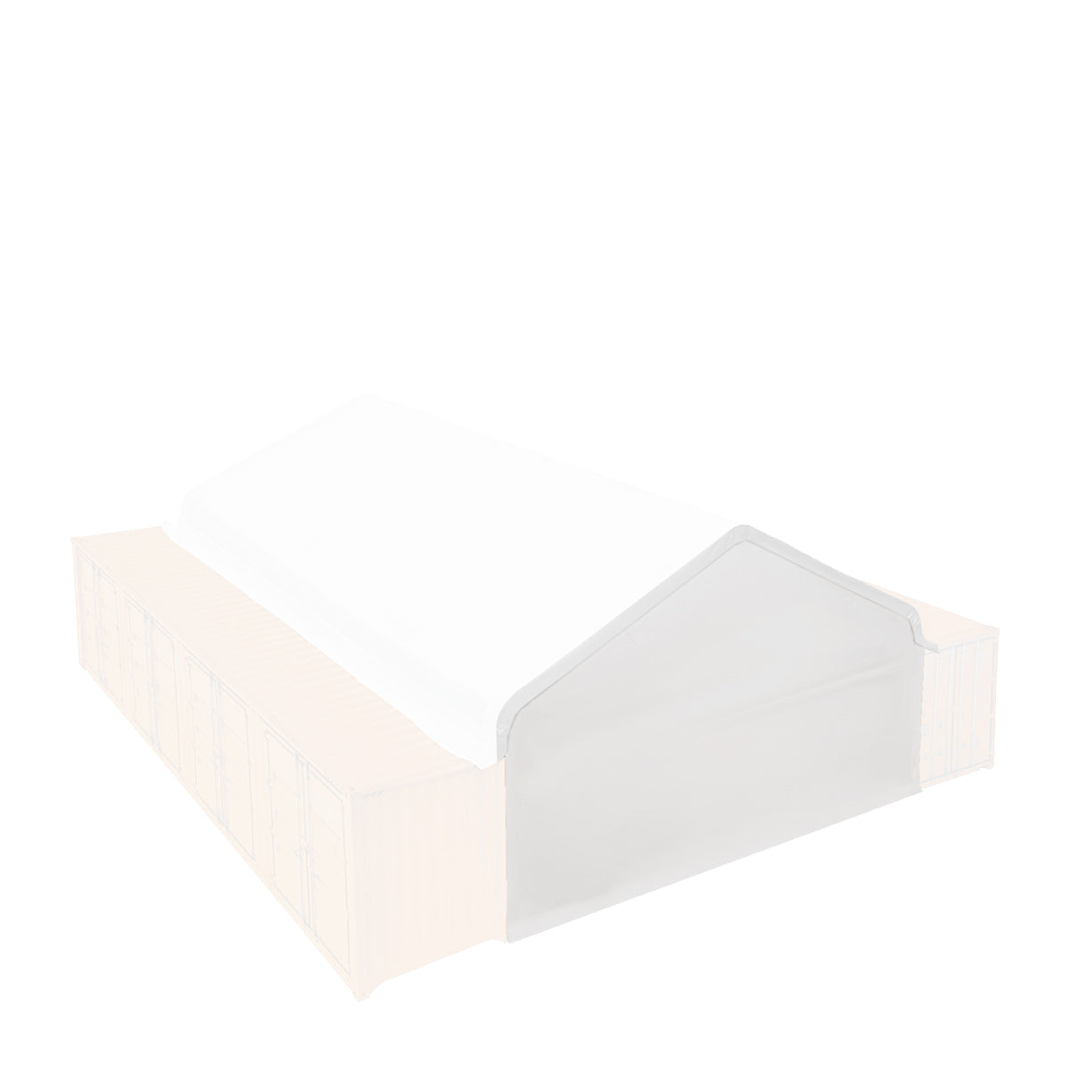 TMG Industrial Front & Back End Wall Kit, Custom Cut for TMG-ST3041CV and TMG-ST3041CE Container Peak Roof Shelter Pro Series, Front wall with mechanical rollup door, Steel Man Door, Rear closed wall, 17 oz PVC, TMG-ST30CFB