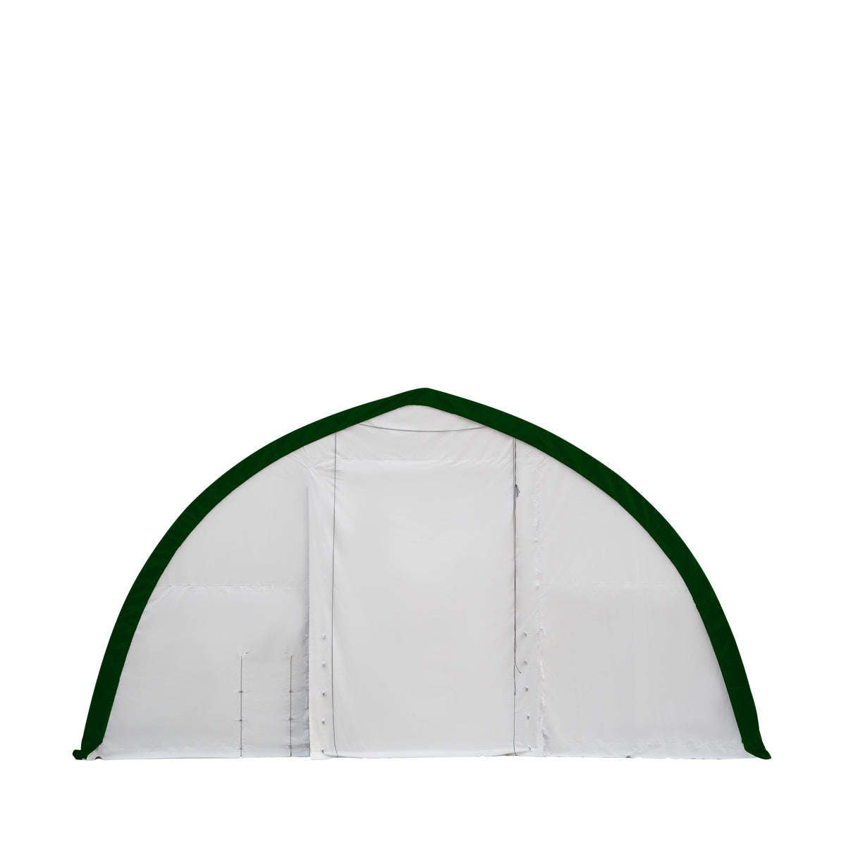 TMG-ST4061E 40' x 60' Peak Ceiling Storage Shelter, Single Truss, 11oz PE Cover, 13' W x 16' H Wide Open Door on Two End Walls
