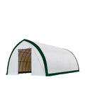 TMG-ST4061E 40' x 60' Peak Ceiling Storage Shelter, Single Truss, 11oz PE Cover, 13' W x 16' H Wide Open Door on Two End Walls