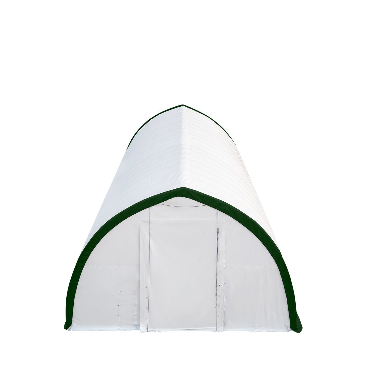 TMG-ST4081E 40' x 80' Peak Ceiling Storage Shelter, Single Truss, 11oz PE Cover, 13' W x 16' H Wide Open Door on Two End Walls