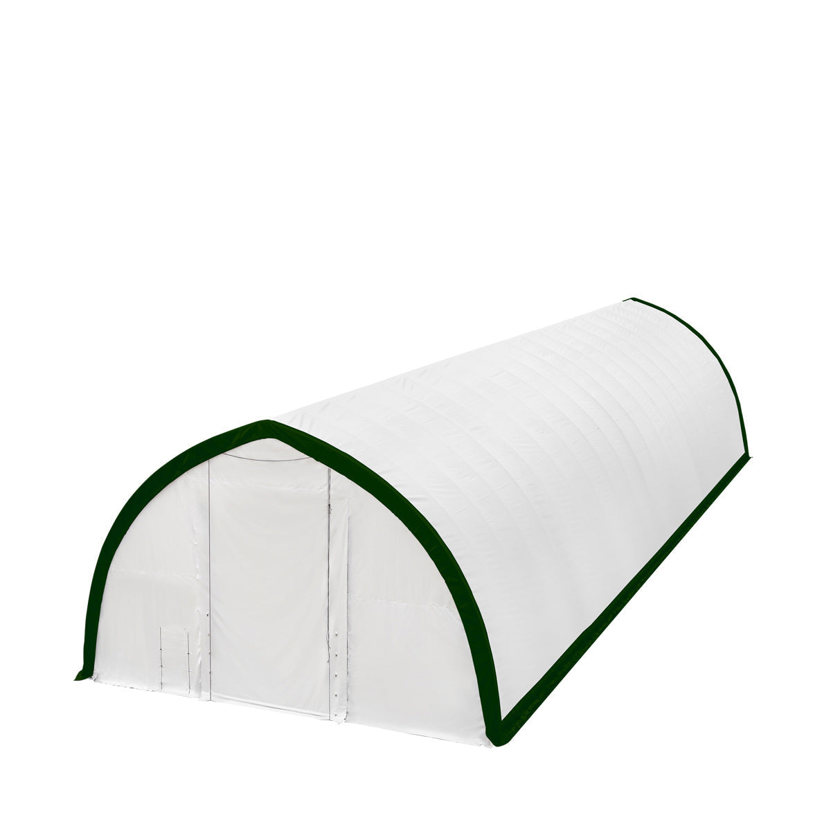 TMG-ST4081E 40' x 80' Peak Ceiling Storage Shelter, Single Truss, 11oz PE Cover, 13' W x 16' H Wide Open Door on Two End Walls
