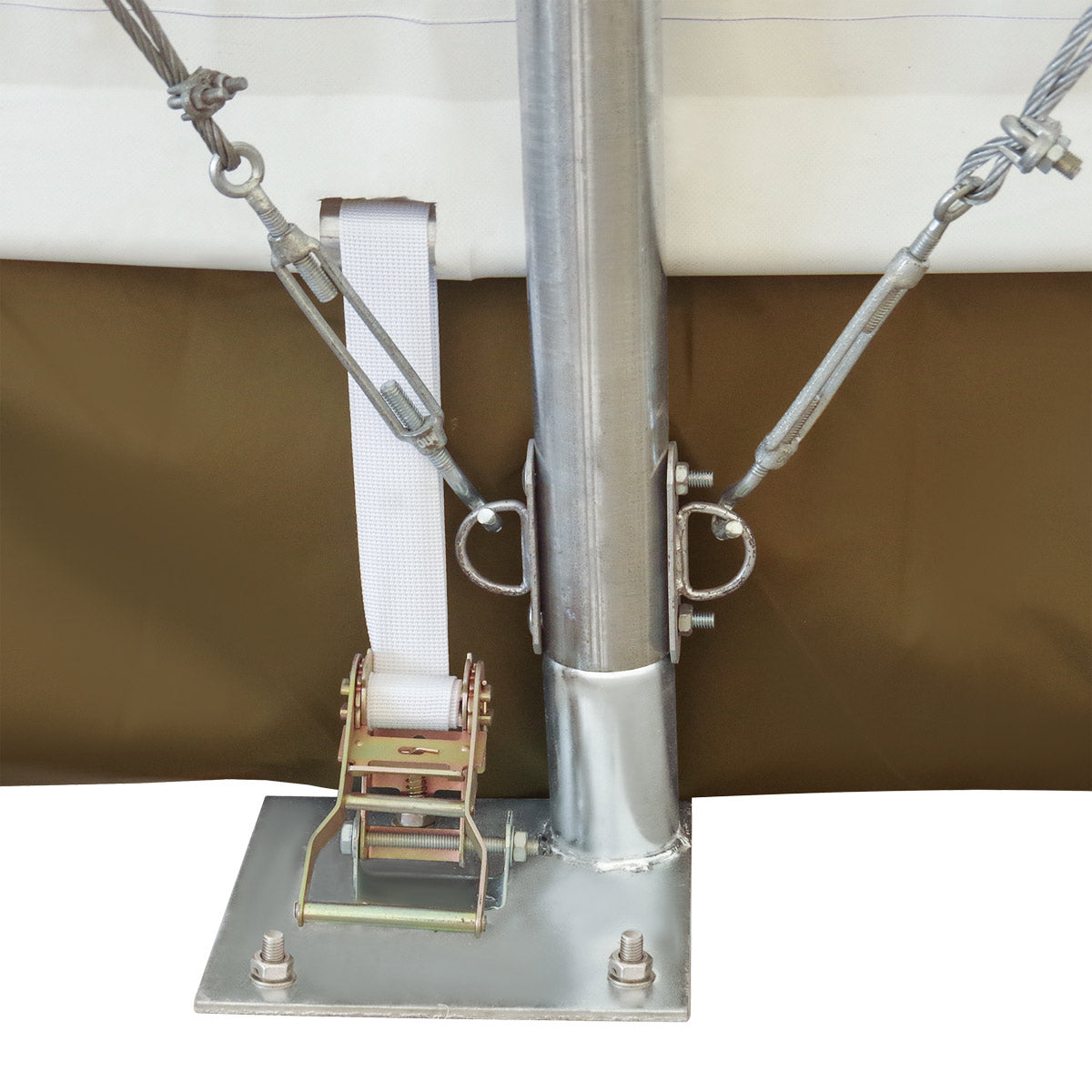 TMG-ST4081E 40' x 80' Peak Ceiling Storage Shelter, Single Truss, 11oz PE Cover, 13' W x 16' H Wide Open Door on Two End Walls