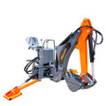 TMG Industrial 8-ft Tractor Swing Backhoe Attachment, Category 1 Hookup, 180° Boom and Bucket Rotation, 12” Bucket Included, TMG-TBH88